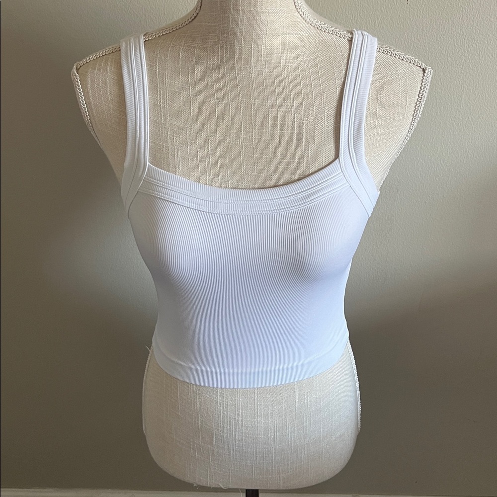 Out From Under White Cropped Tank Top